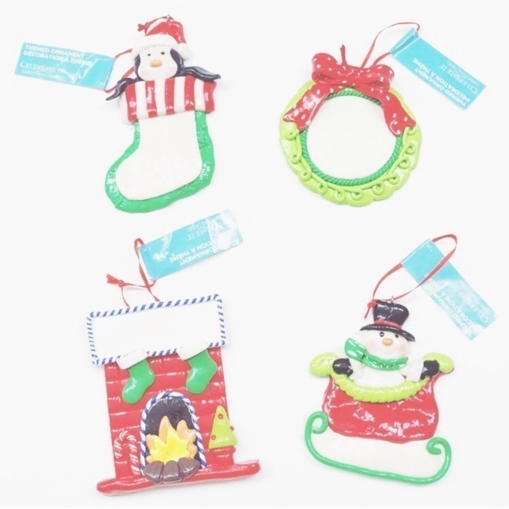 NEW Celebrate It Christmas ornaments set of 4